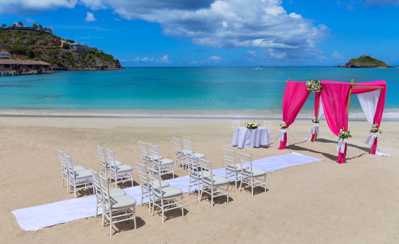 Beachfront wedding venue at Royalton Antigua