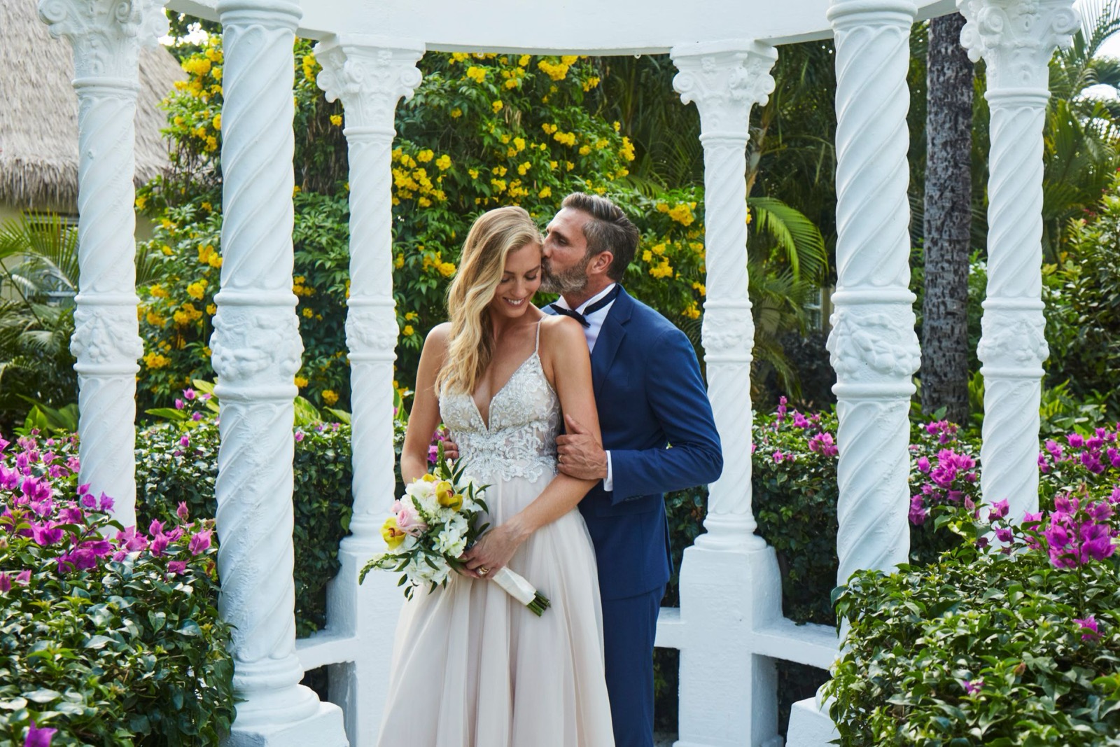 Beachfront wedding gazebo in Antigua